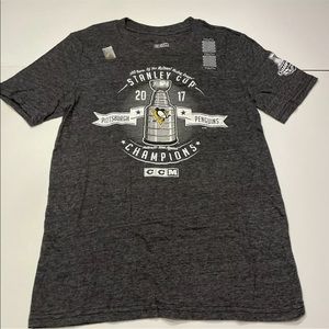 New NHL Stanley Cup Champions 2017 Pittsburgh Penguin Youth Tee Medium 10/12